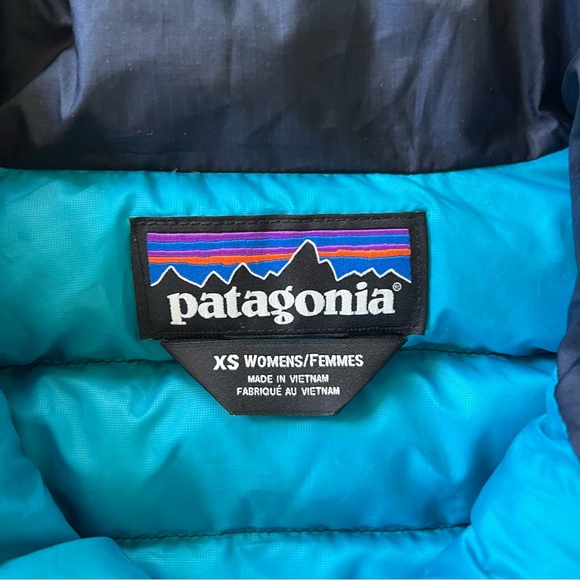 Patagonia Puffer Vest Navy Blue Full Zip Women’s Size XS - Picture 10 of 14
